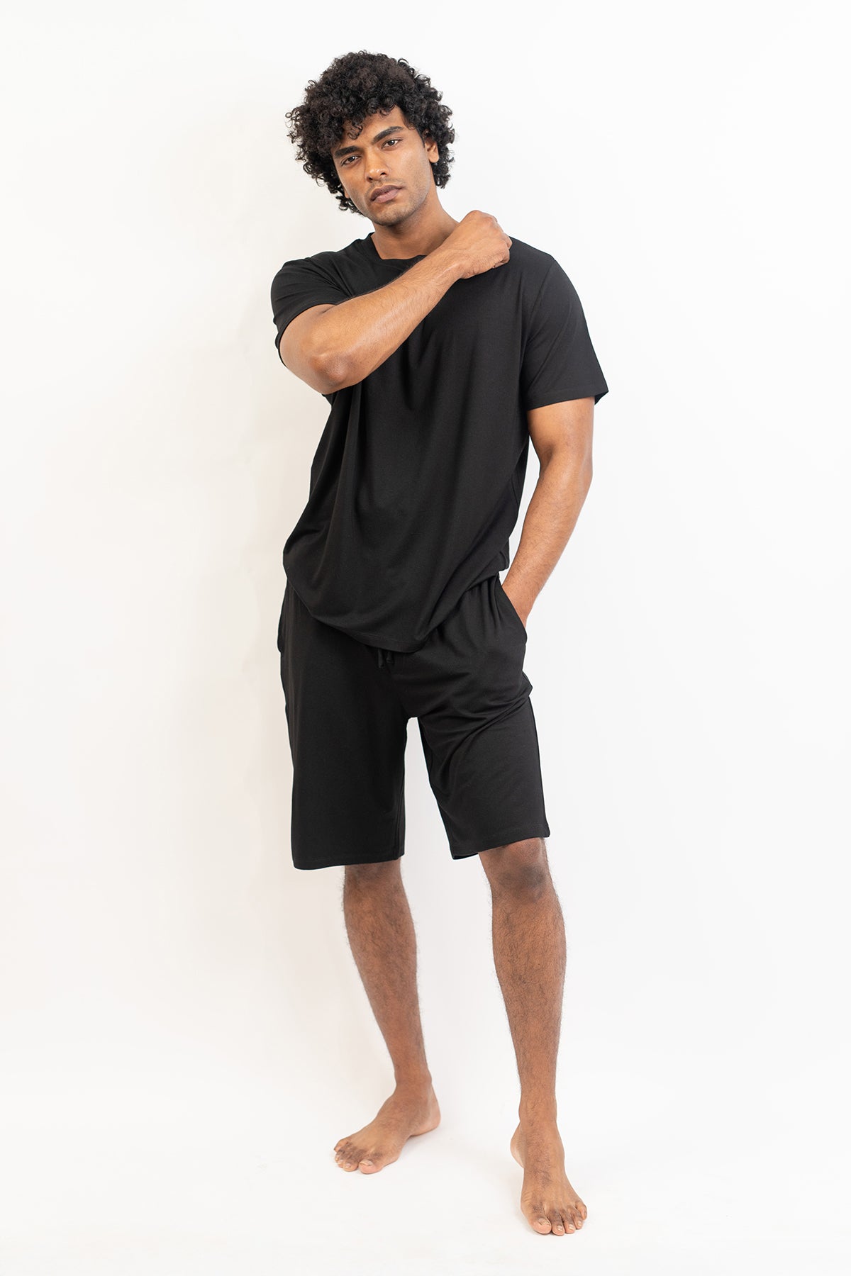 Men's short sleeves tee and shorts set-Midnight