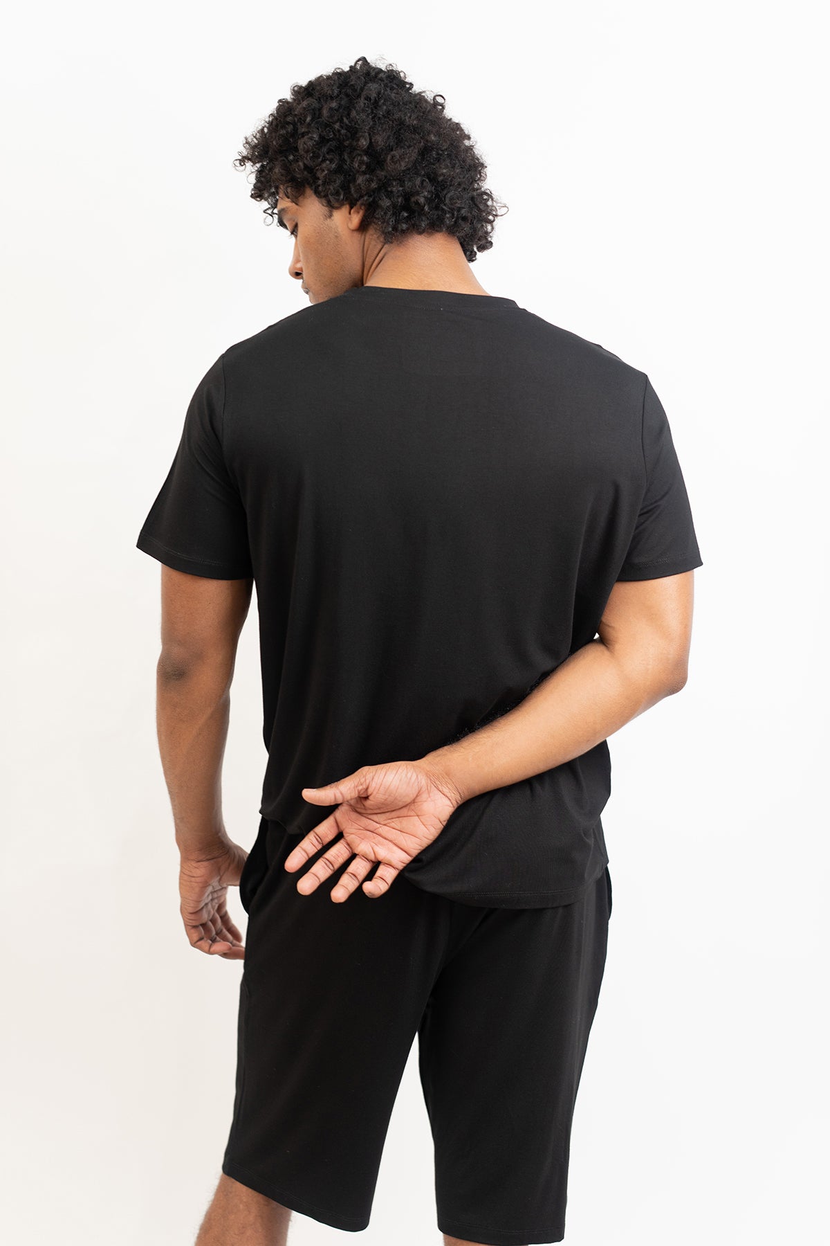 Men's short sleeves tee and shorts set-Midnight