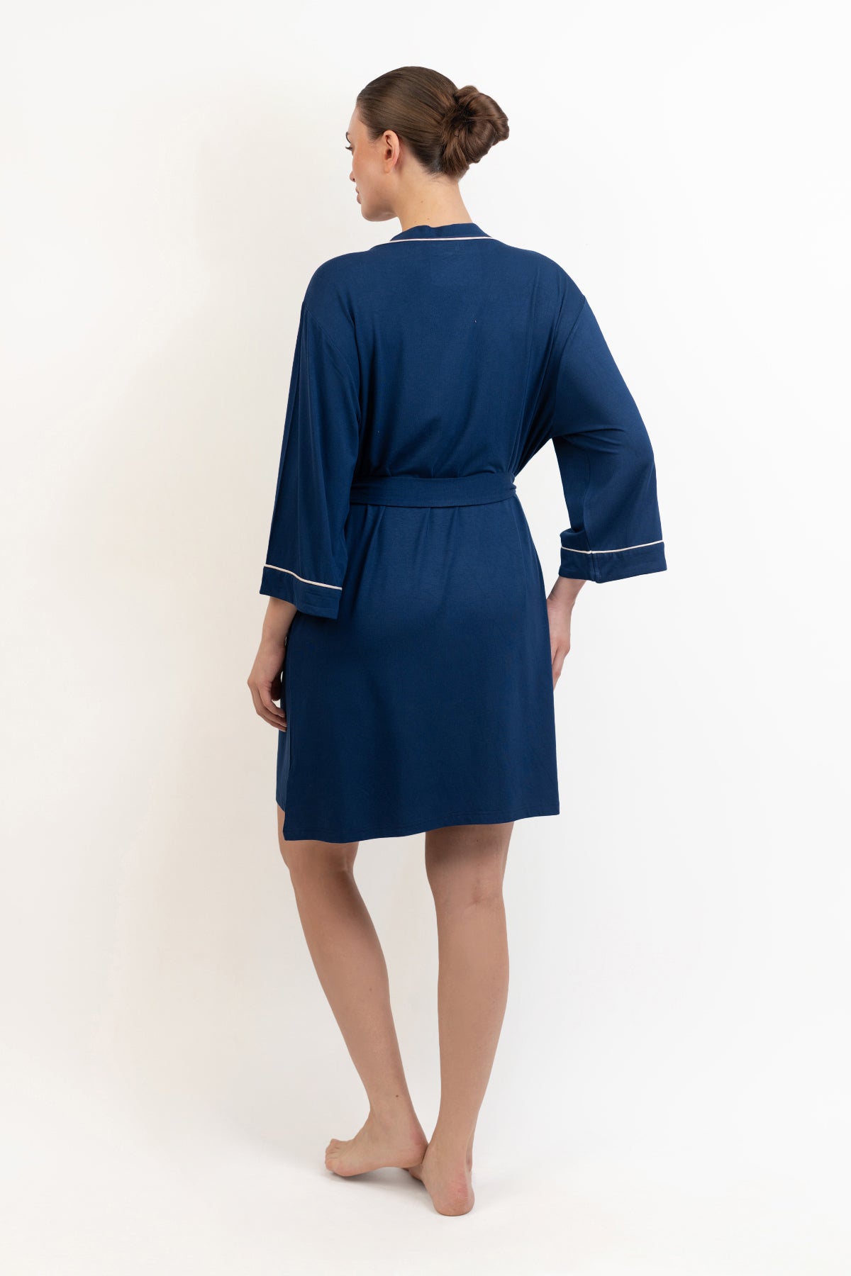 Women’s Bamboo Robe-Navy