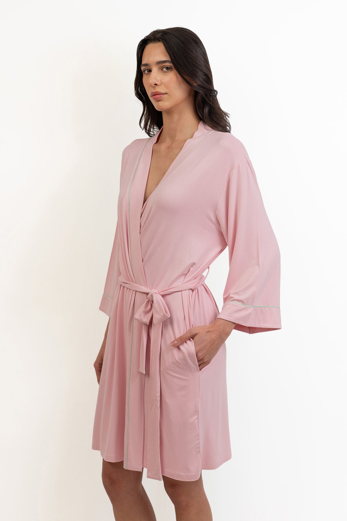 Women’s Bamboo Robe-Pink