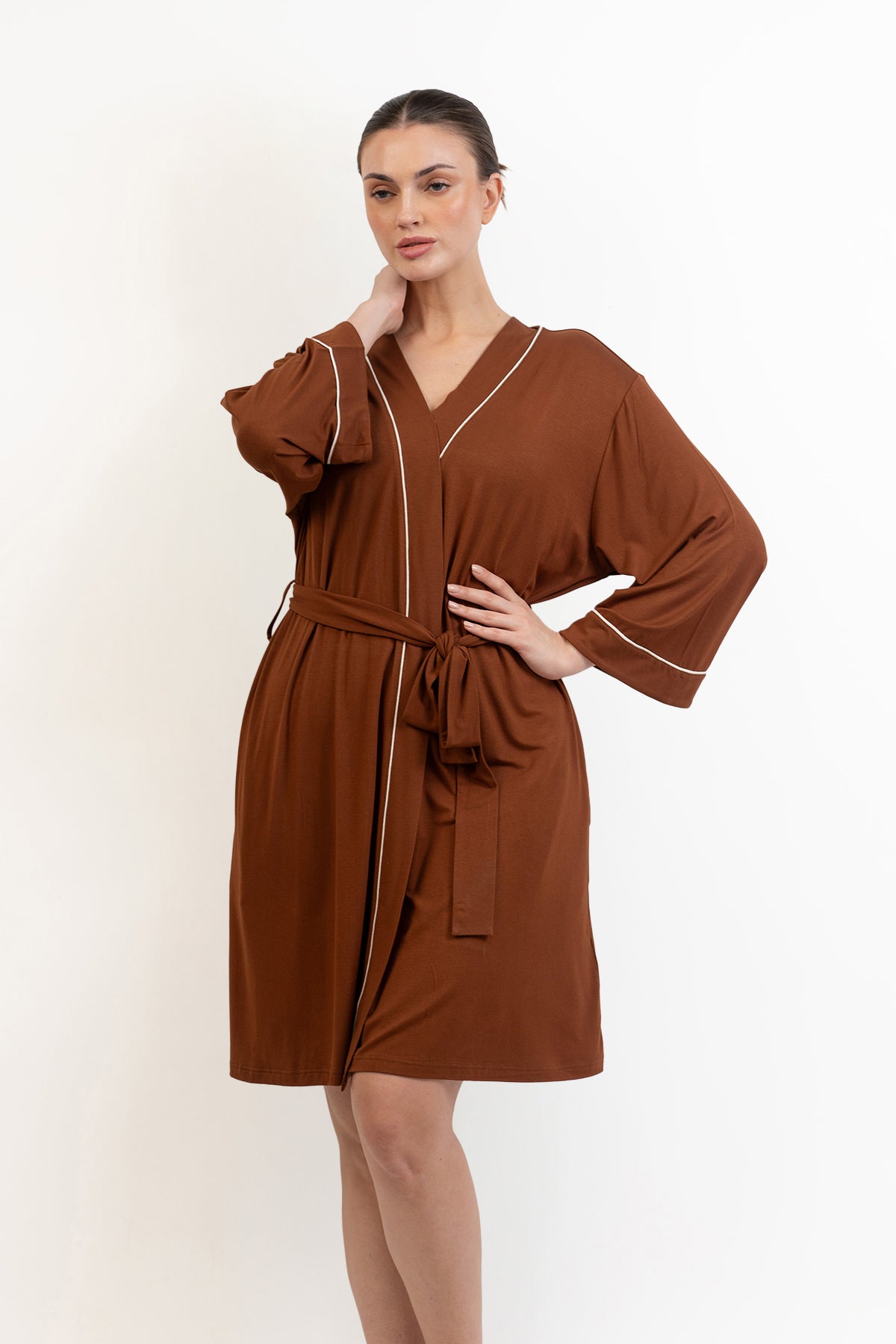 Women’s Bamboo Robe-Chocolate