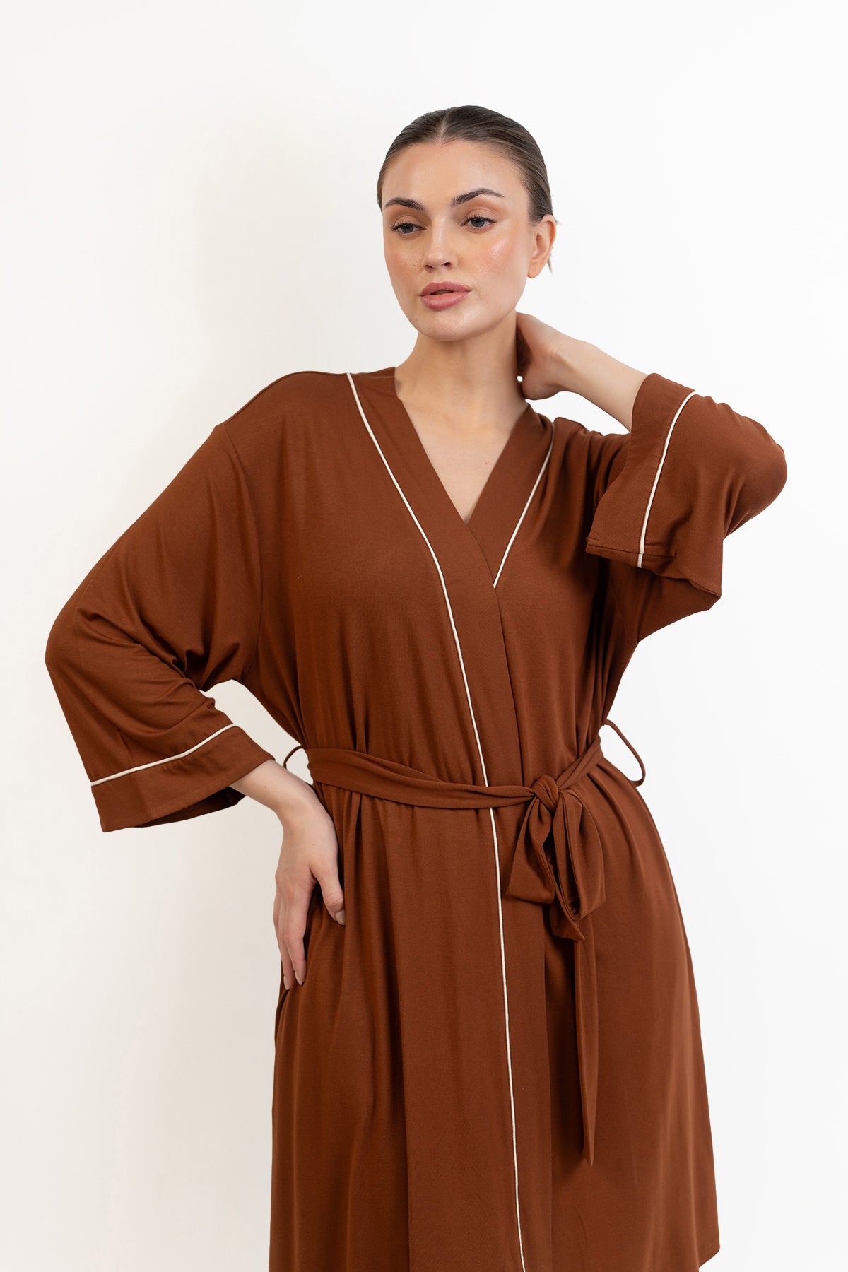 Women’s Bamboo Robe-Chocolate