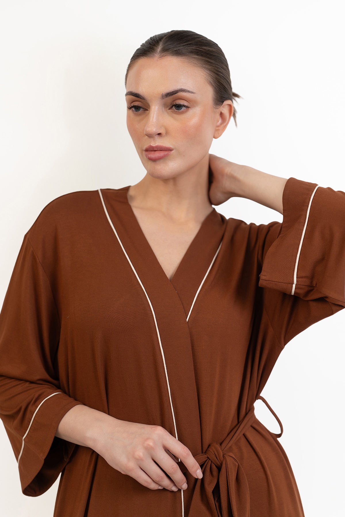 Women’s Bamboo Robe-Chocolate