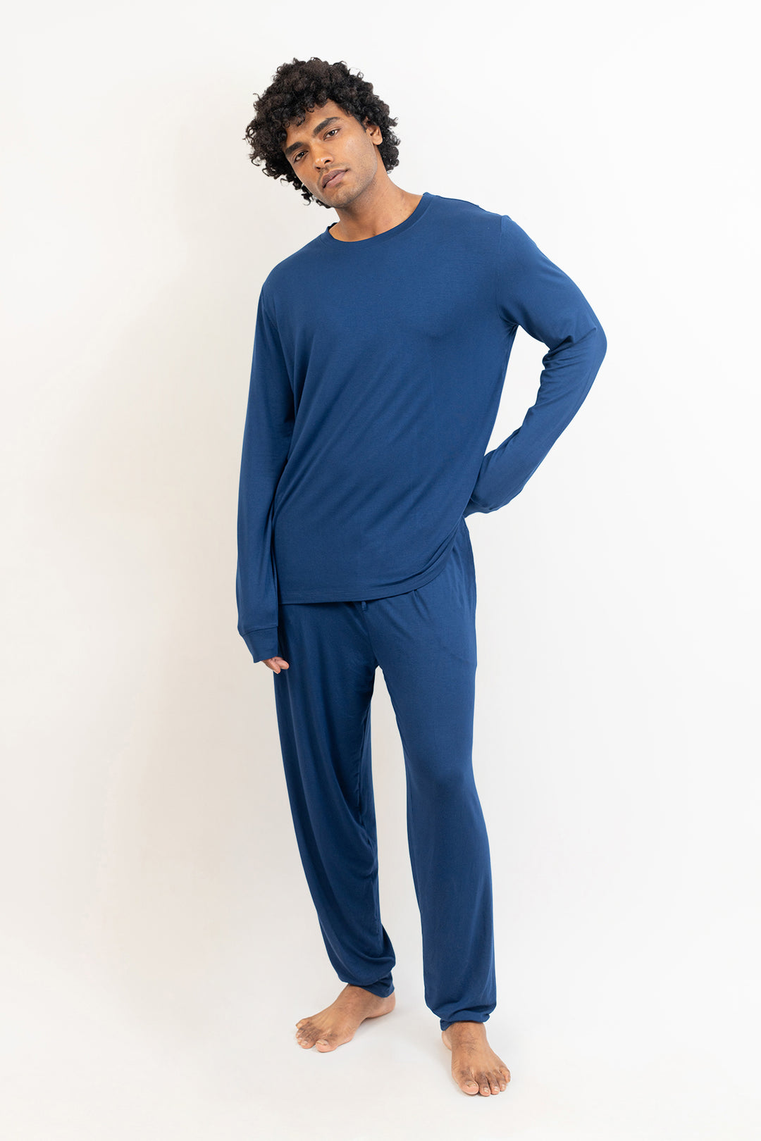 Men's Long Sleeves Pajama set-Navy