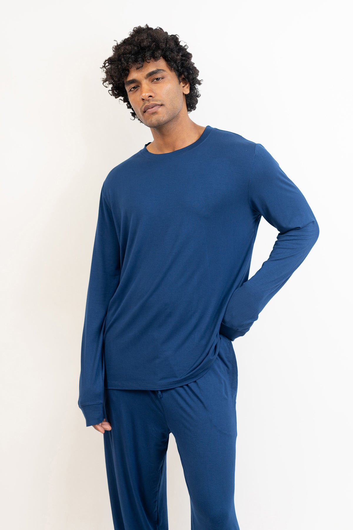 Men's Long Sleeves Pajama set-Navy