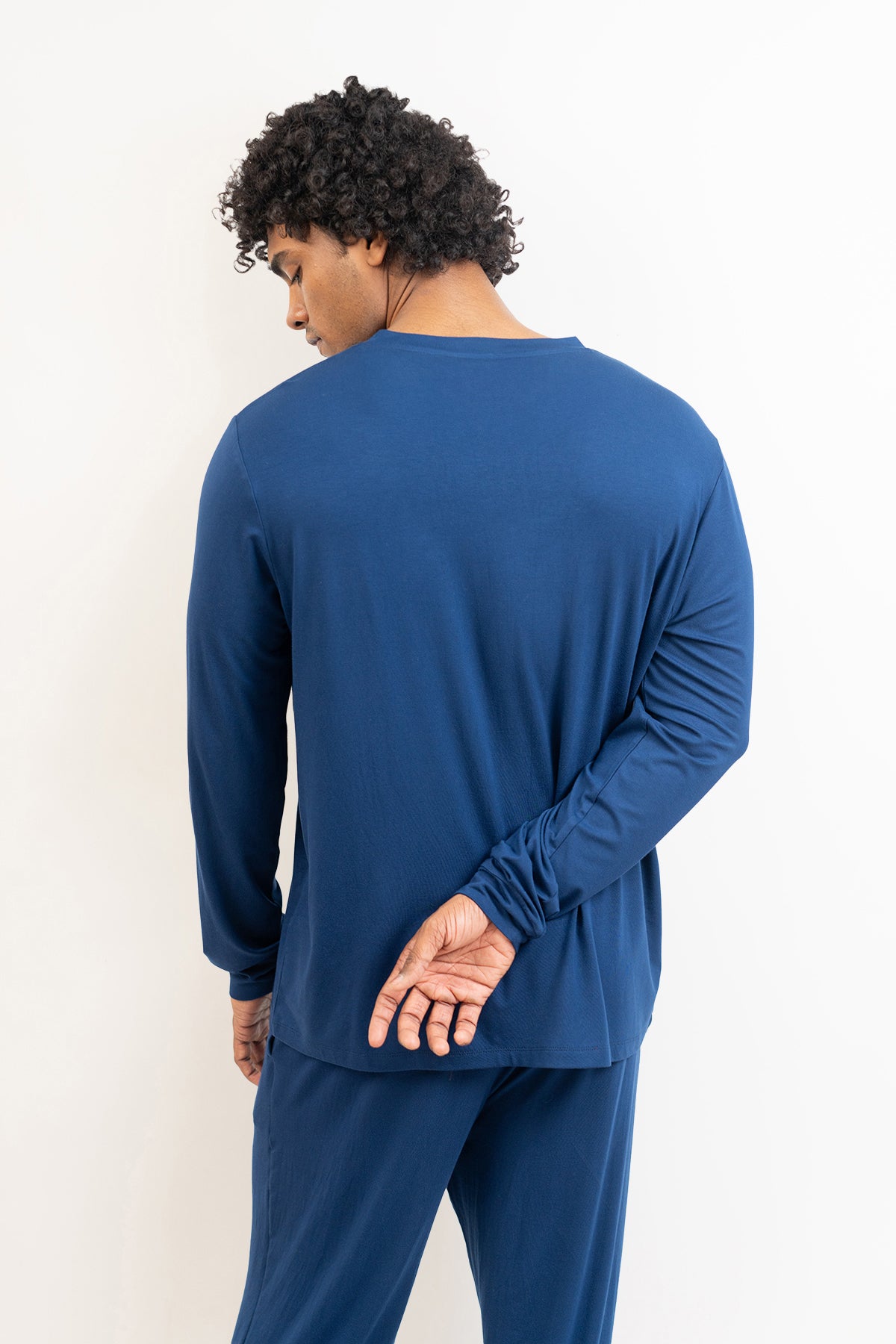 Men's Long Sleeves Pajama set-Navy