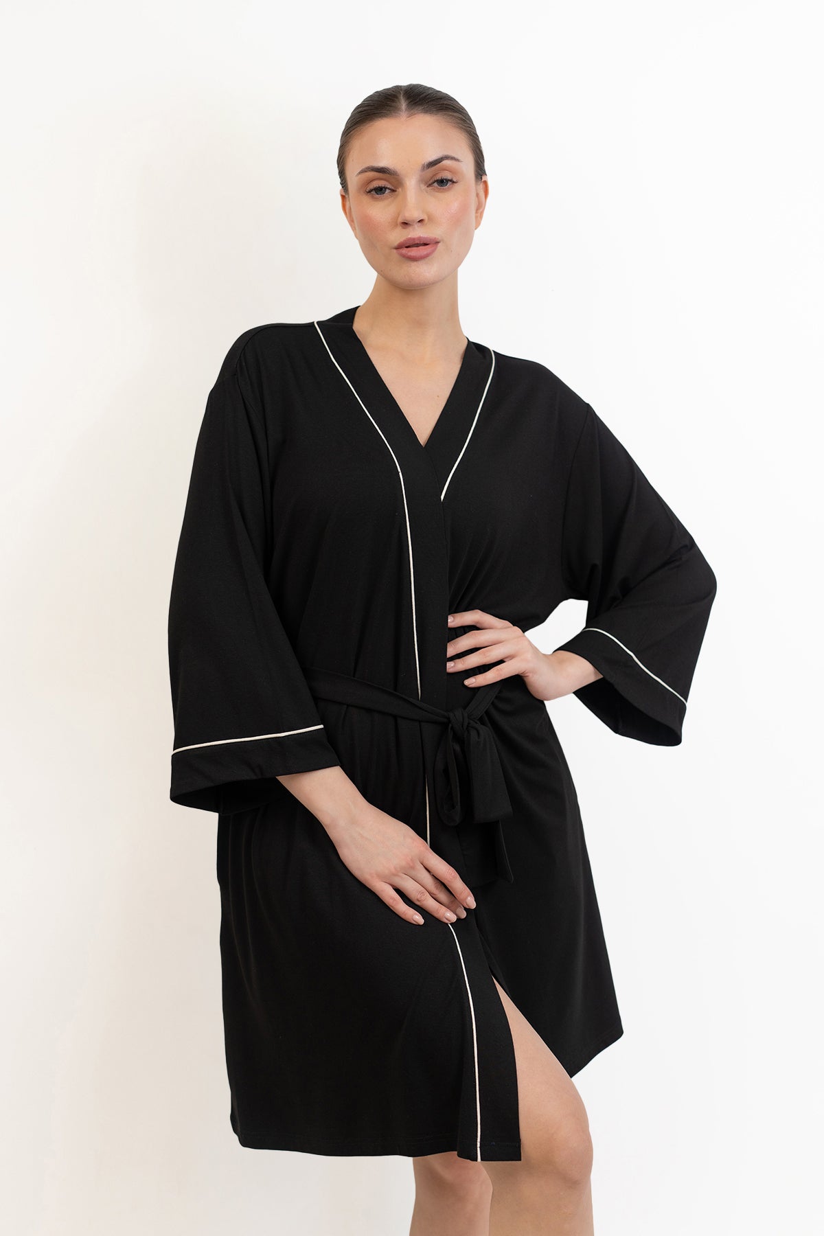 Women’s Bamboo Robe-Midnight