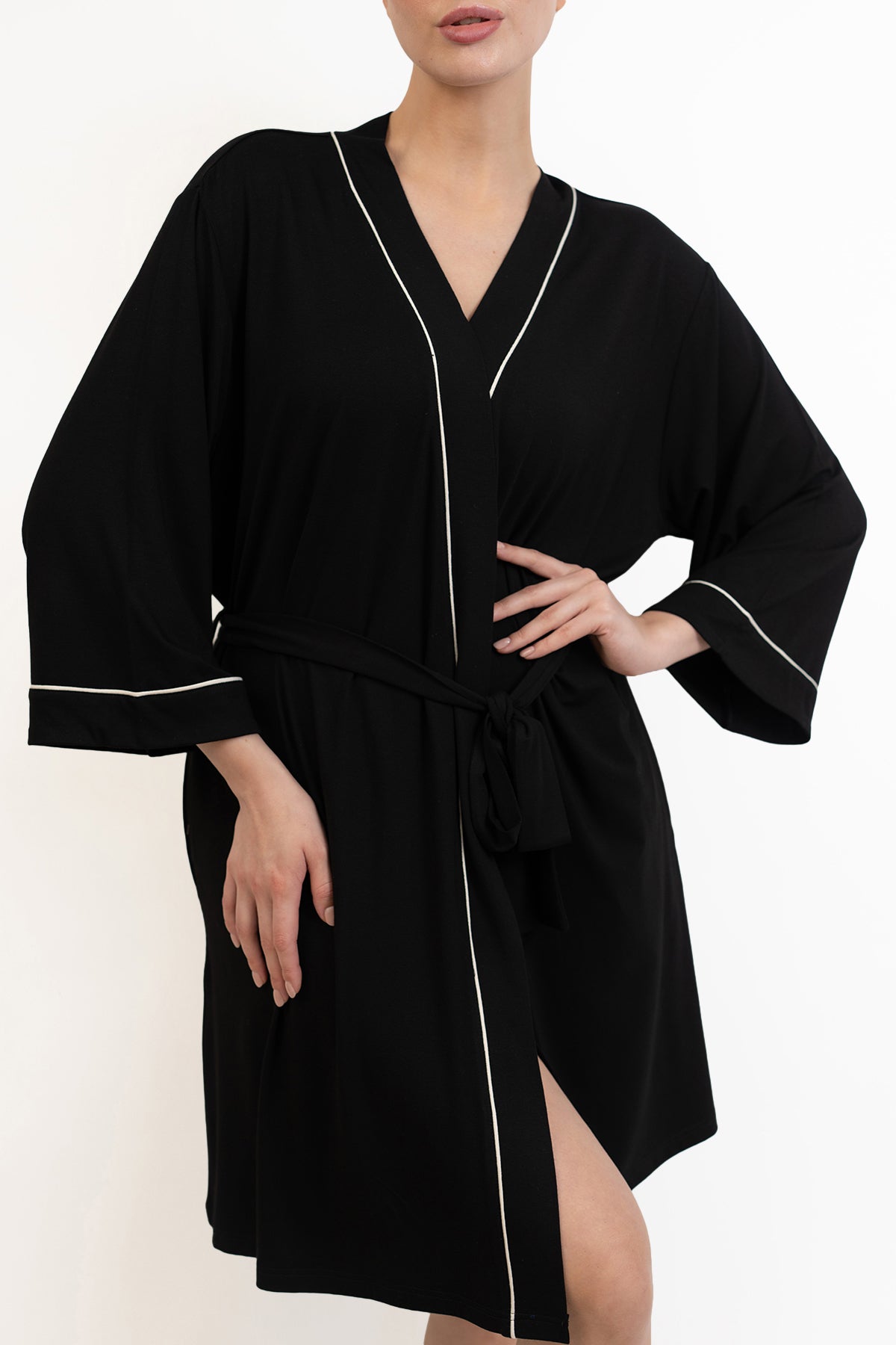 Women’s Bamboo Robe-Midnight