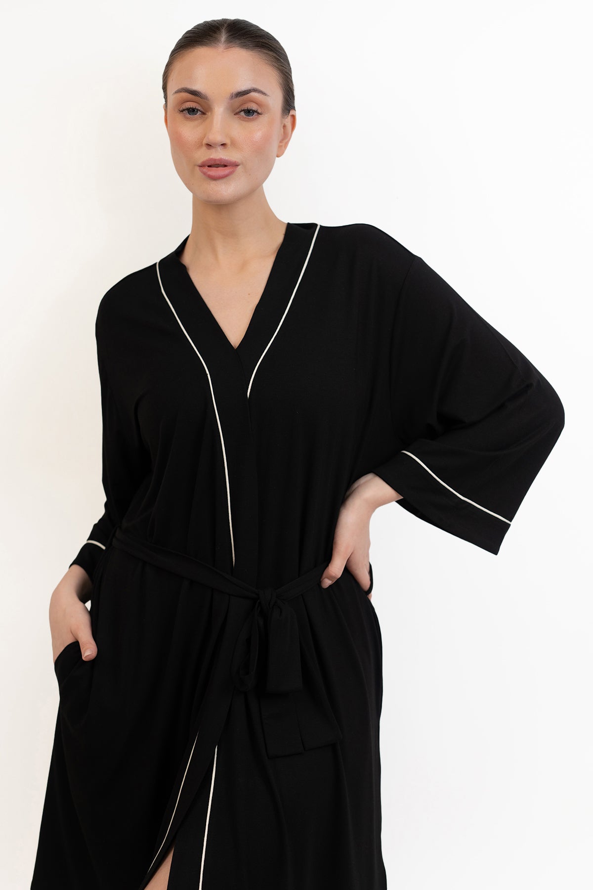 Women’s Bamboo Robe-Midnight