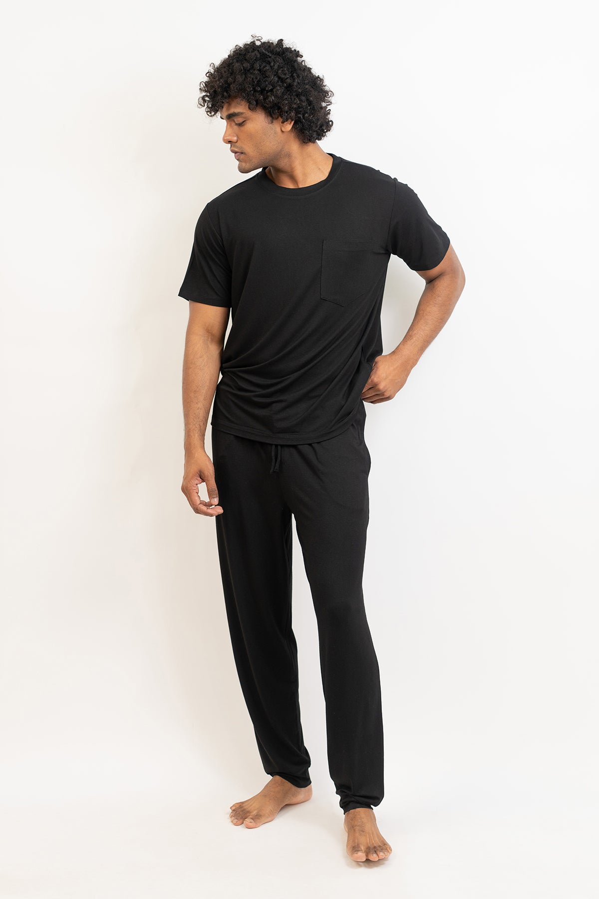 Men's Short Sleeves Pajama set-Midnight