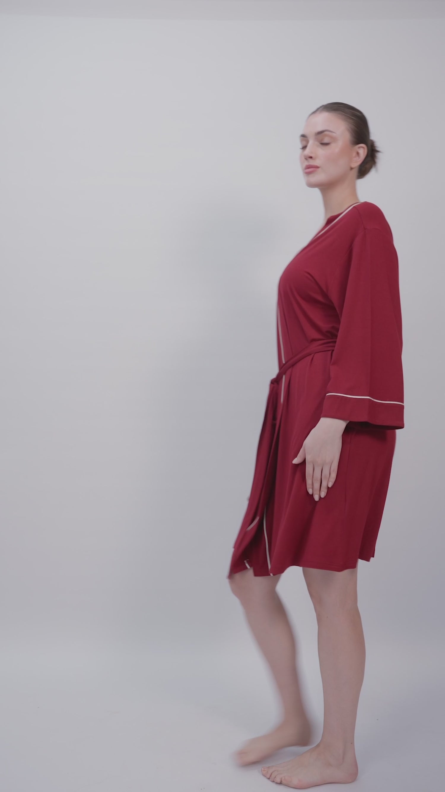 Women’s Bamboo Robe-Merlot
