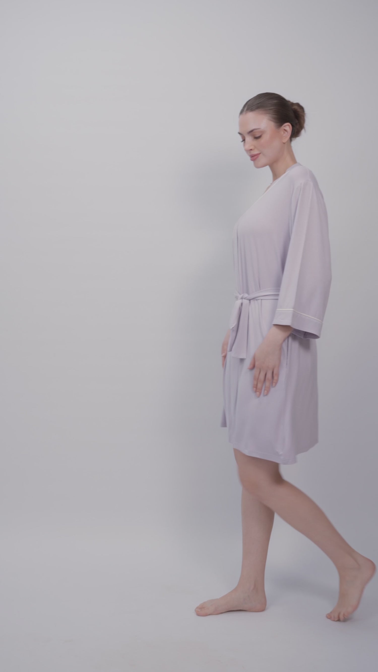 Women’s Bamboo Robe-Purple